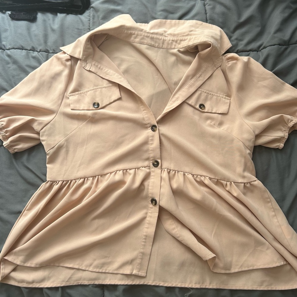 Cream colored blouse 2XL